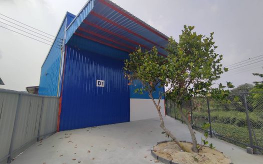 MTK022 โกดังเดี่ยวให้เช่าชัยพฤกษ์-ราชพฤกษ์ ซอยบางพลับ 2 ขนาด 250 ตร.ม. มีที่จอดรถ มีออฟฟิศ+แอร์ ติดริมน้ำ อ.ปากเกร็ด จ.นนทบุรี